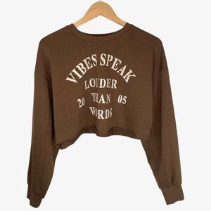 VINTAGE BERSHKA long sleeve crop top size: S